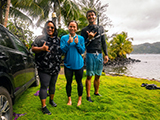 Coral management fellows snorkel in American Samoa. Credit - Sam Waltman